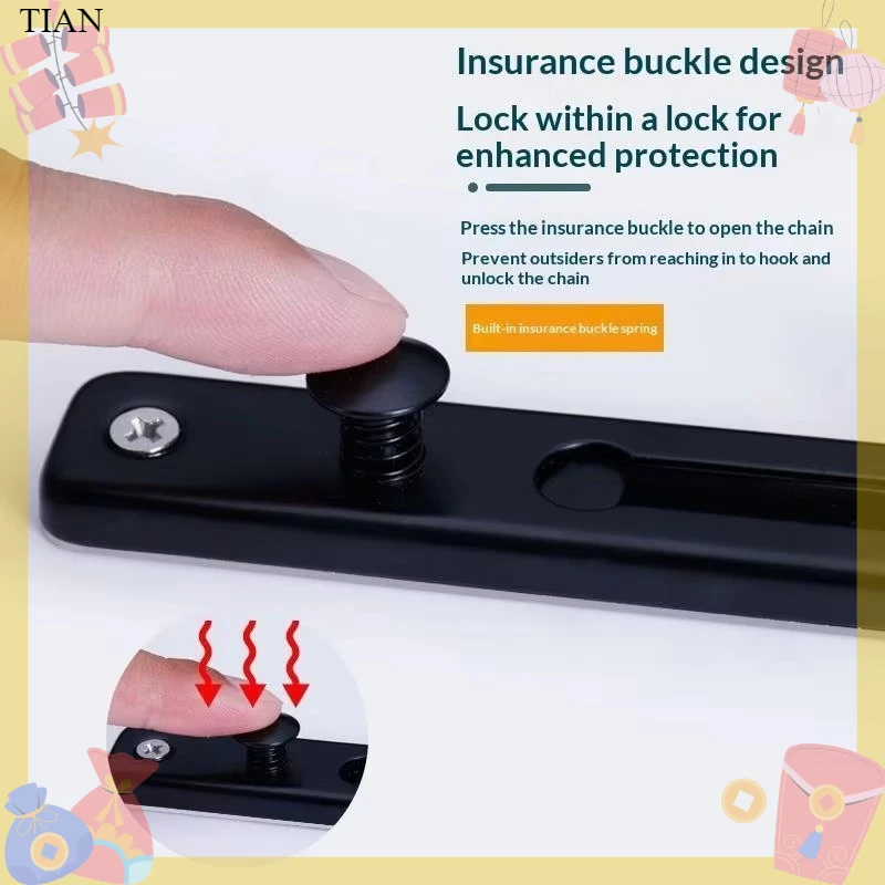 Door Chain with Lock Door Lock - Security Chain Door recension och pris